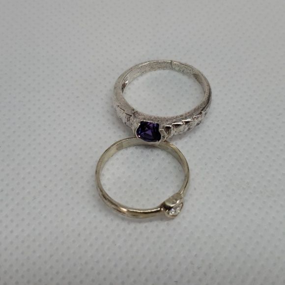 Two Silver CZ Rings - Picture 3 of 3